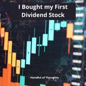 dividend stock chart with title text